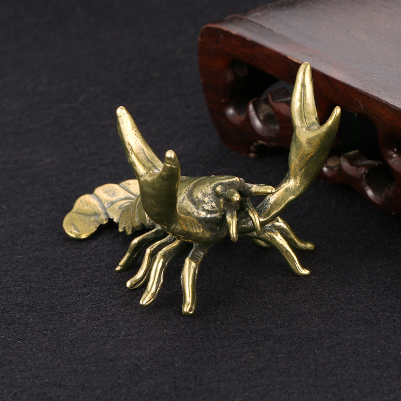 【F】황동로브스터 장식품 빈티지 동물 펜 홀더 데스크탑 - Vintage Collectible Pens 리뷰 및 가격